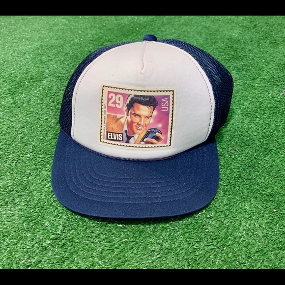 Accessories | 9s Elvis Presley Us Stamp Snapback Trucker Hat | Poshmark
